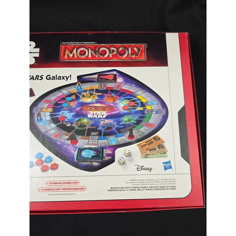Monopoly: Star Wars The Force Awakens Hasbro Disney 2015 New Pieces Sealed